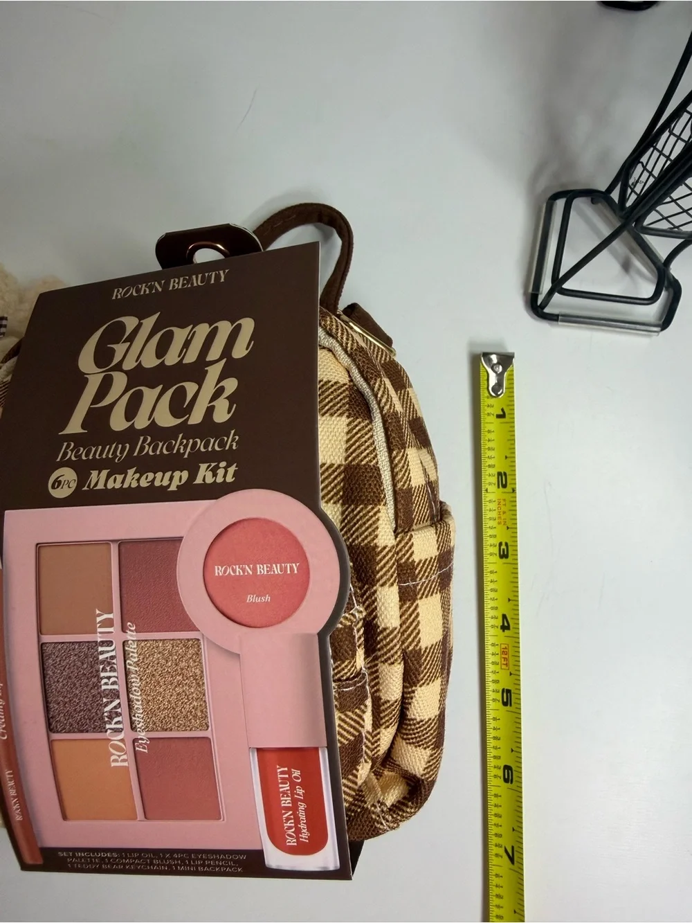 Mini backpack plaid Glam Pack Makeup Kit